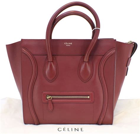 celine red tote bag|authentic celine tote bags.